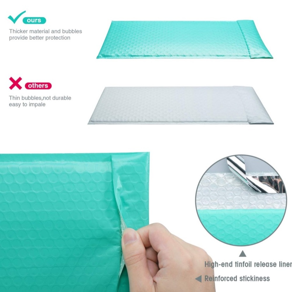 10 pack Bubble Envelope 6 x 9 inch- Teal - Picture 5 of 5